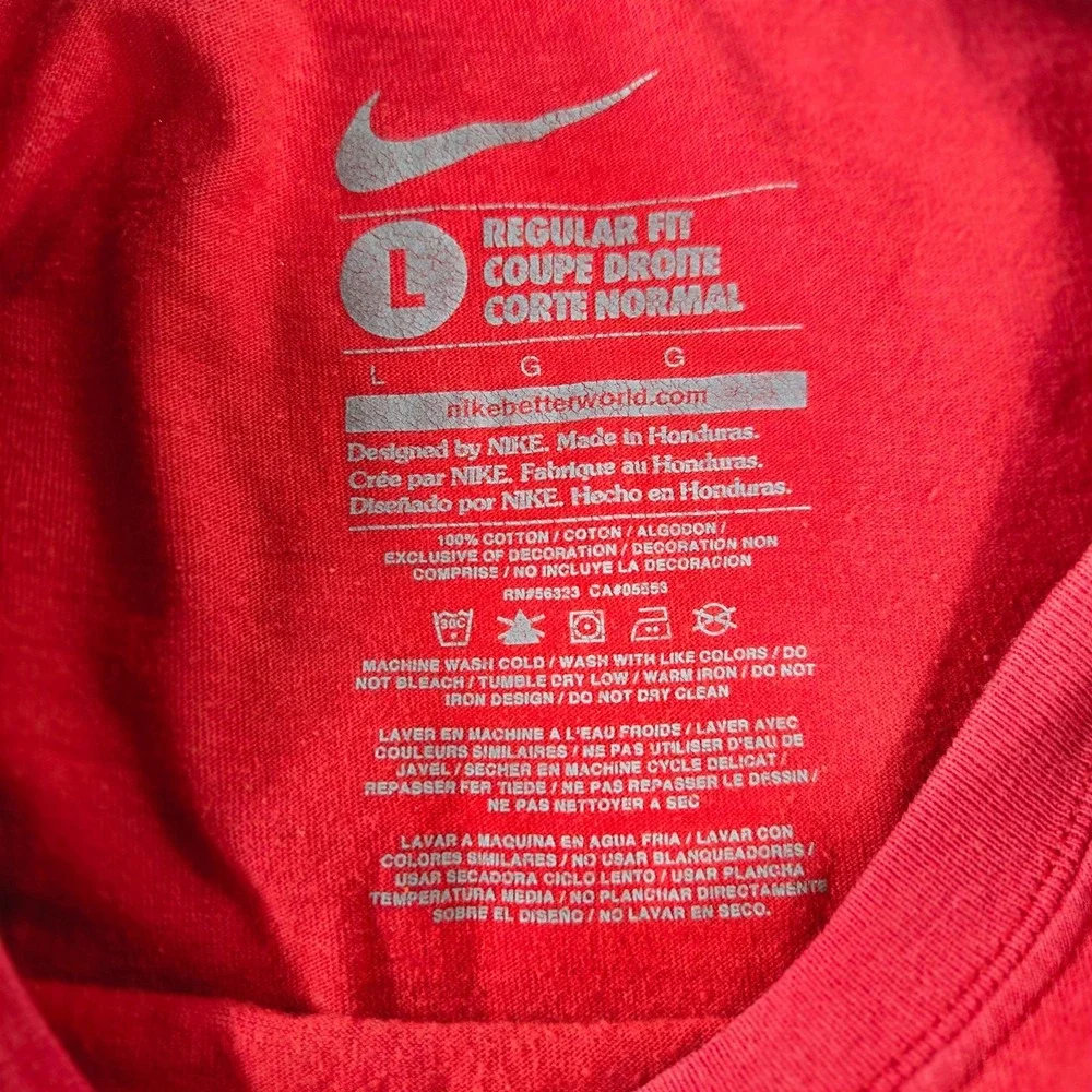 Nike T-Shirt Youth XL Red Washington Nationals Baseball Short Sleeve Tee (T7)